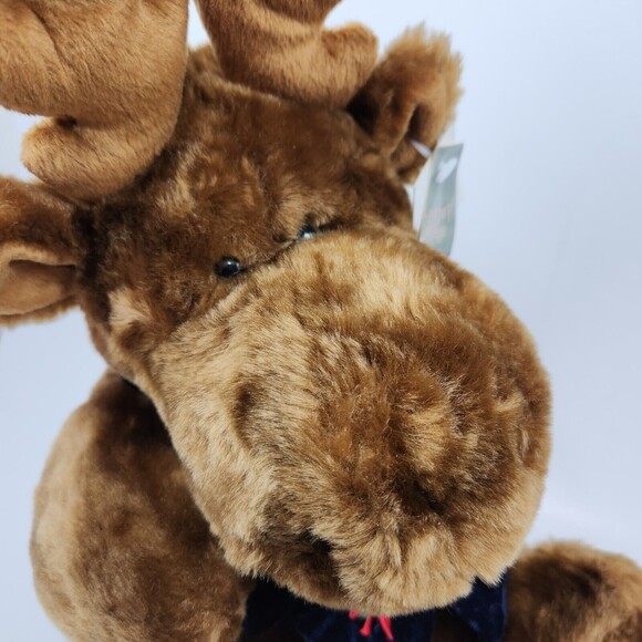 Vintage Dan Dee Christmas Reindeer Moose Plush Toy 15 in. with Tags Scarf - Picture 2 of 9